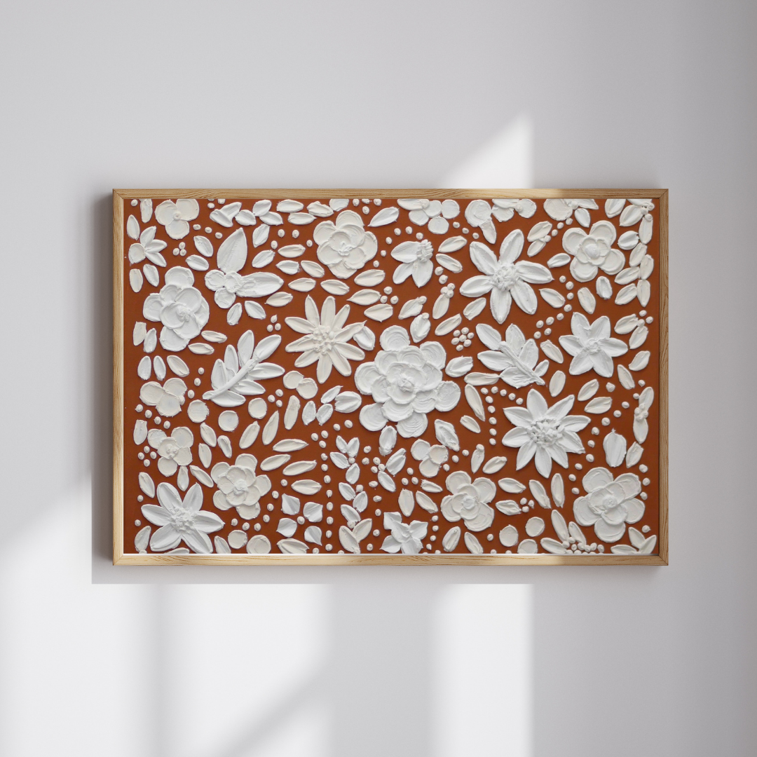 CHAMP FLORAL Tableau texturé