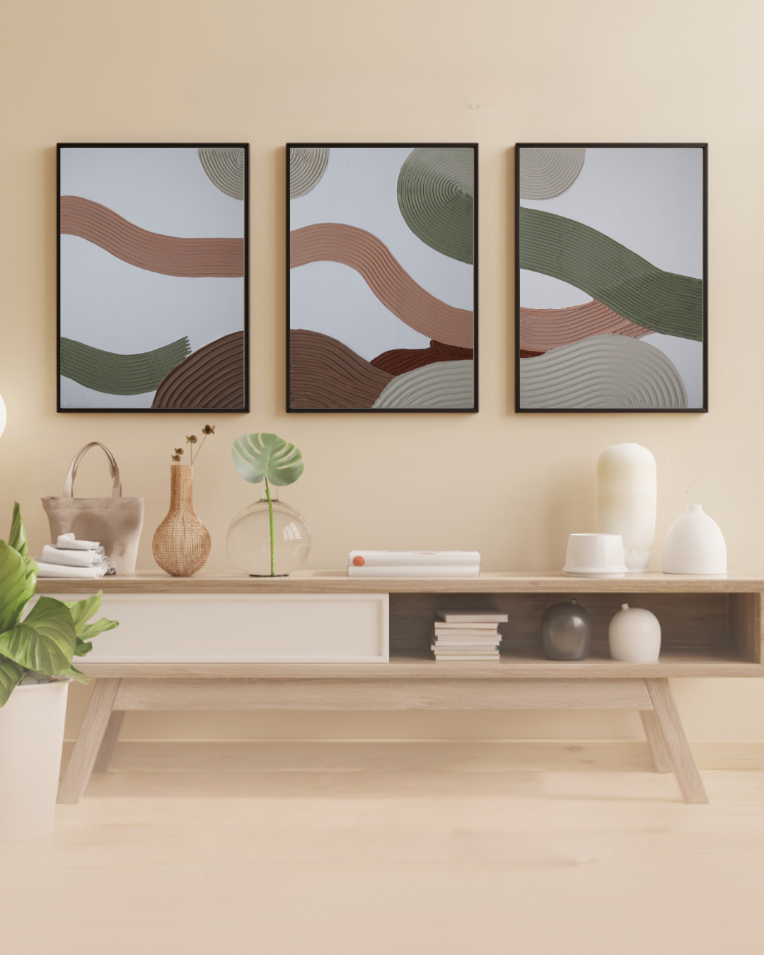 SUNA – Trio Tableau texturé