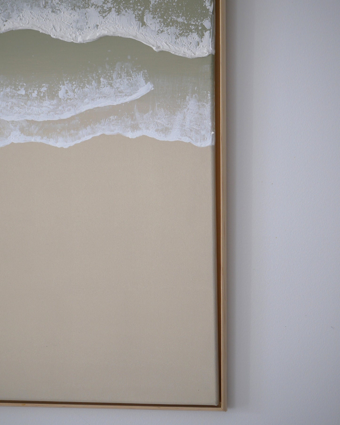 ONDA VERDE – Tableau texturé - Vert & Beige
