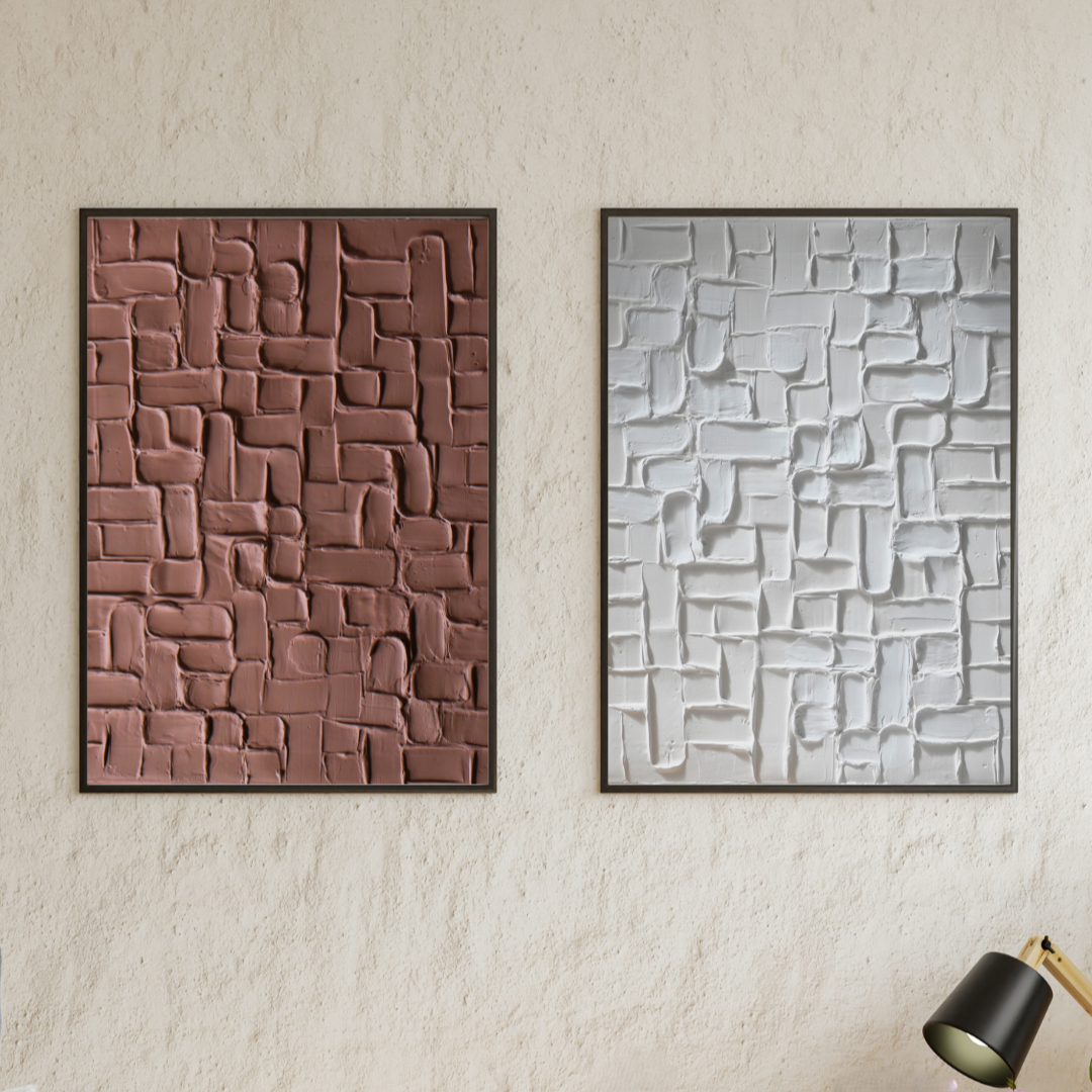 MOKA - Tableau texturé couleur Mocha mousse