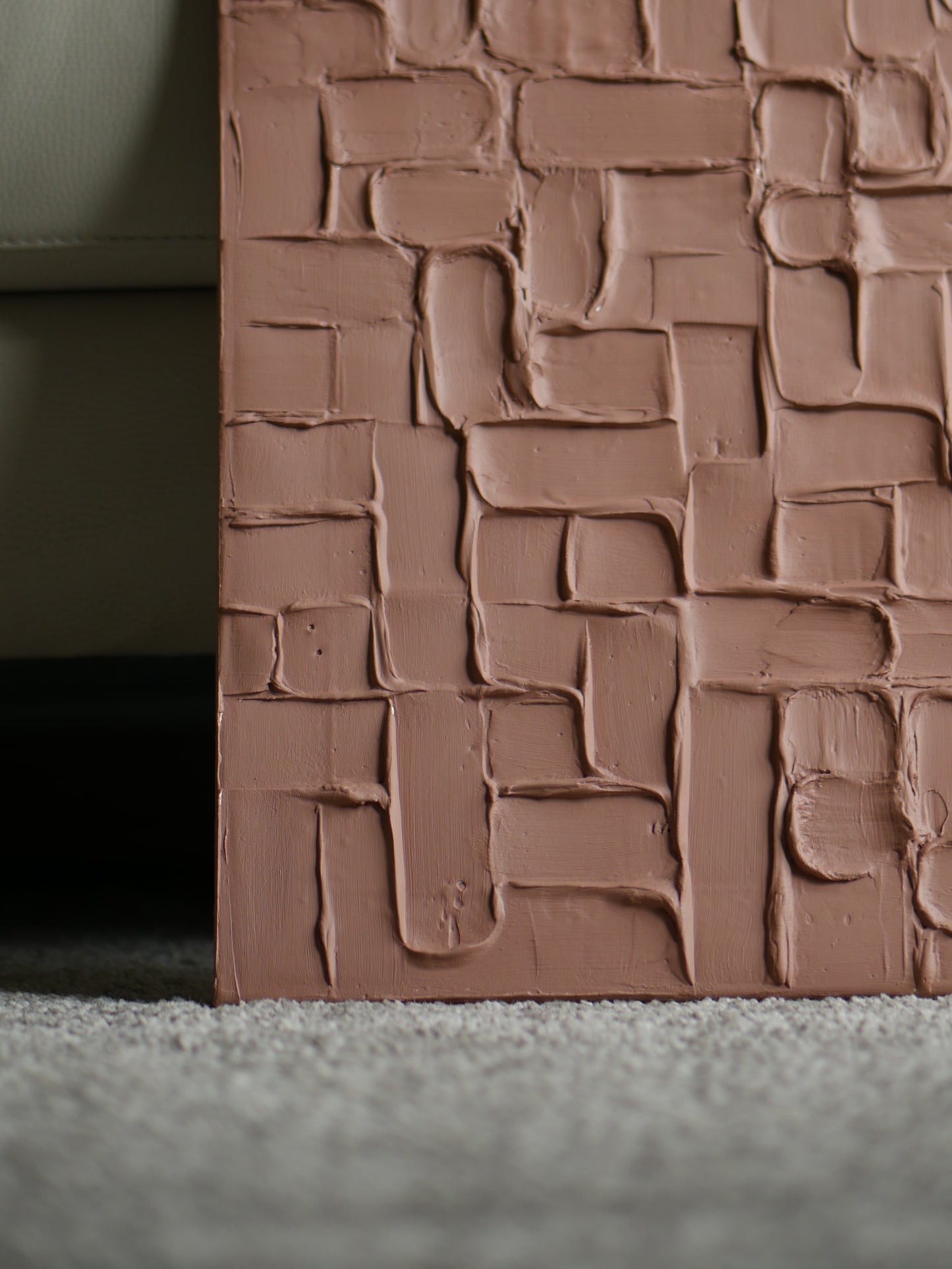 MOKA - Tableau texturé couleur Mocha mousse