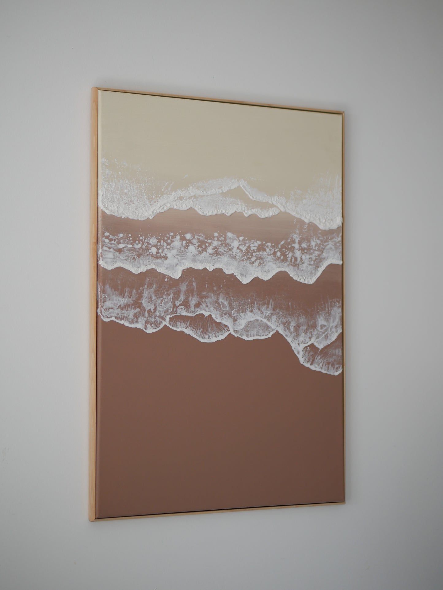 ONDA - Tableau texturé - Moka & Beige