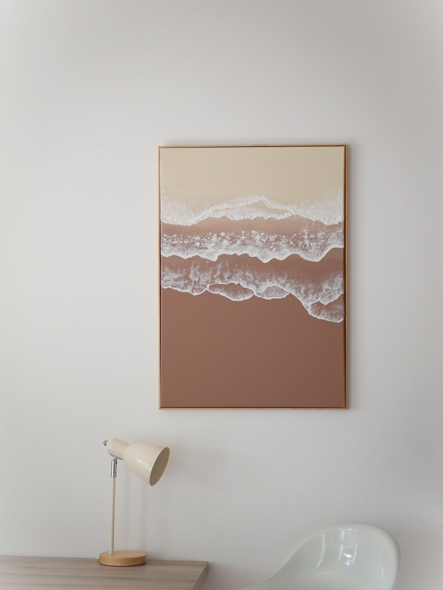 ONDA - Tableau texturé - Moka & Beige