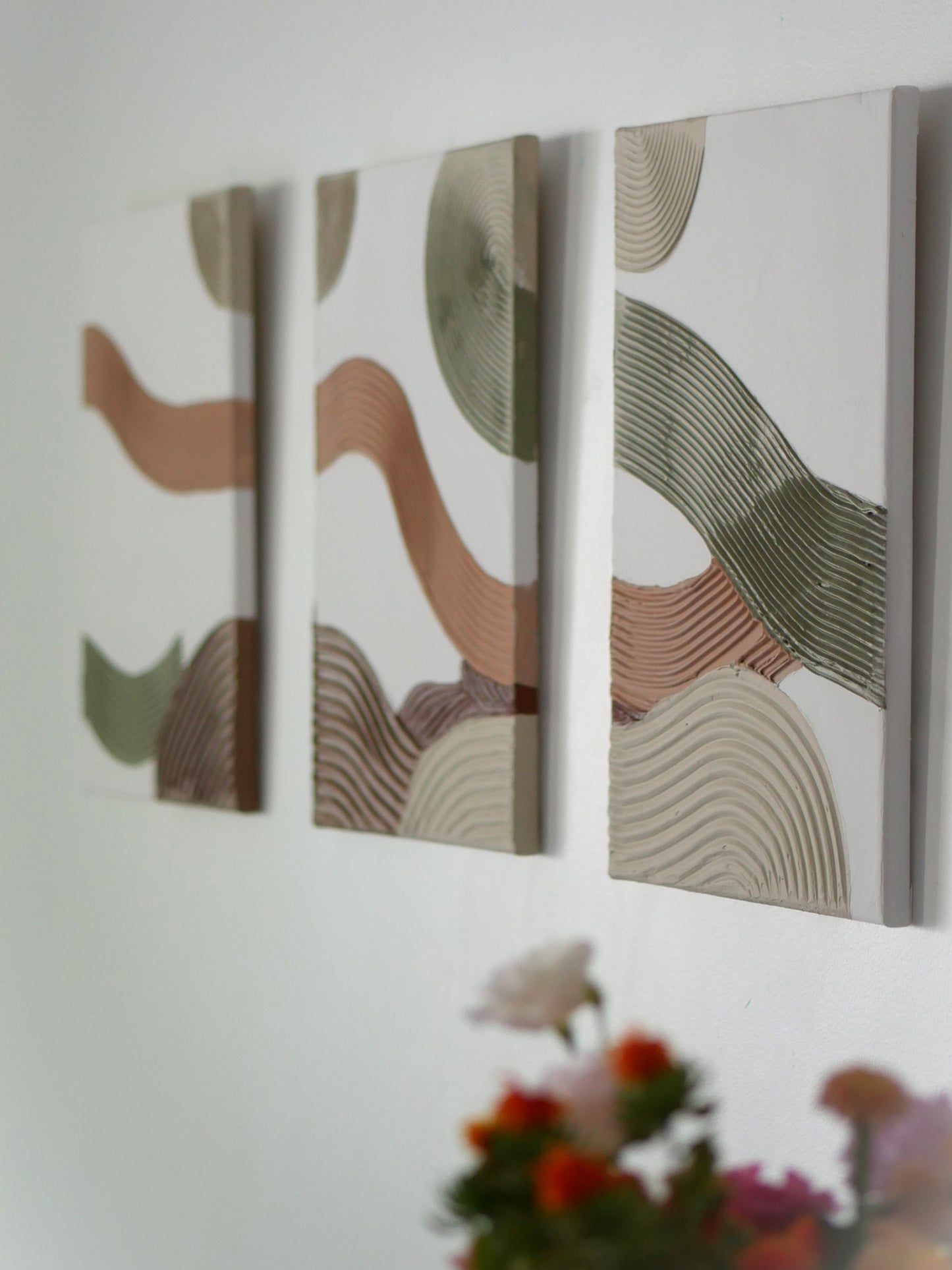 SUNA – Trio Tableau texturé