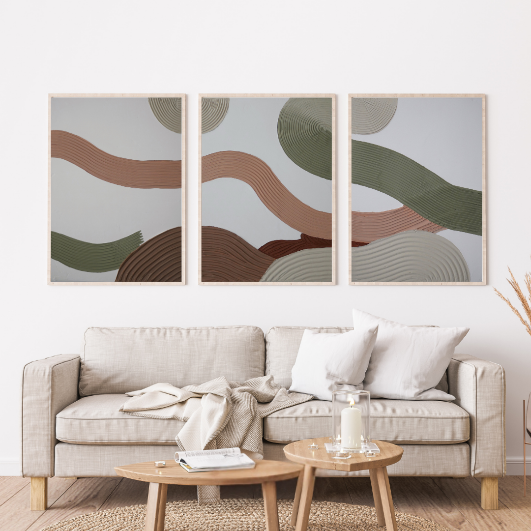 SUNA – Trio Tableau texturé