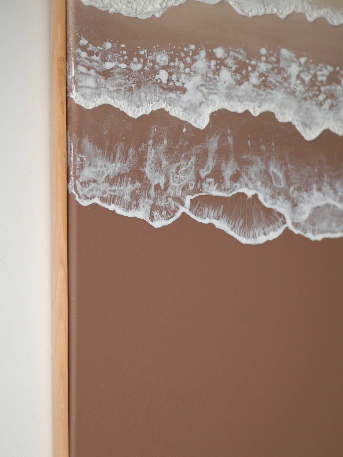 ONDA - Tableau texturé - Moka & Beige