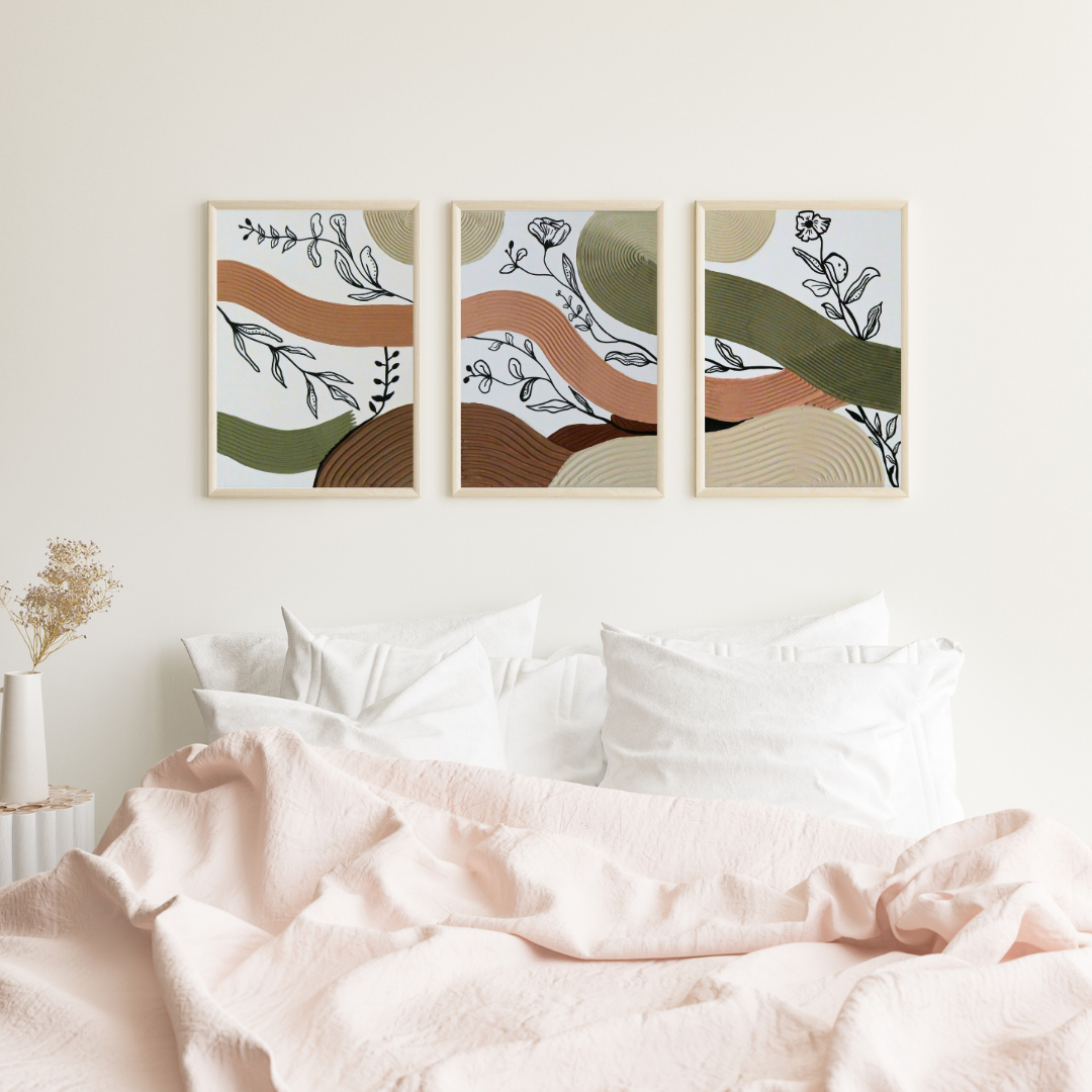SUNA – Trio Tableau texturé