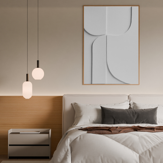 Tableau texturé en relief 3D - HARMONIE - Décoration minimaliste murale