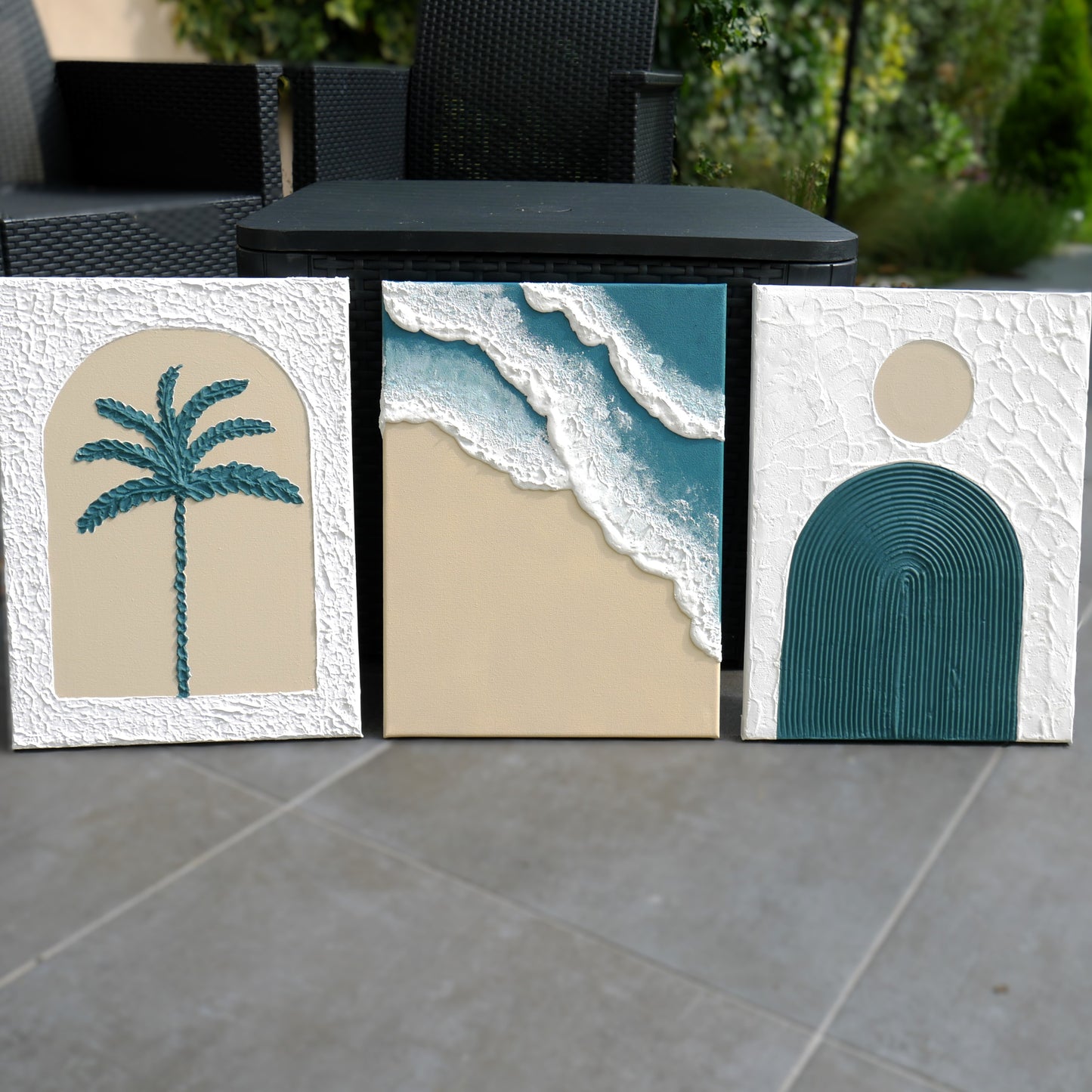 TRIO ECLATS DE SANTORIN - Art Texturé