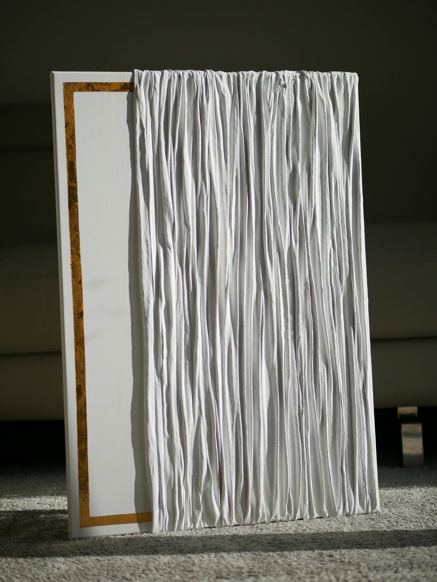 ÉLÉGANCE DRAPÉE - Collection DRAPÉS Tableaux d'art minimaliste en texture