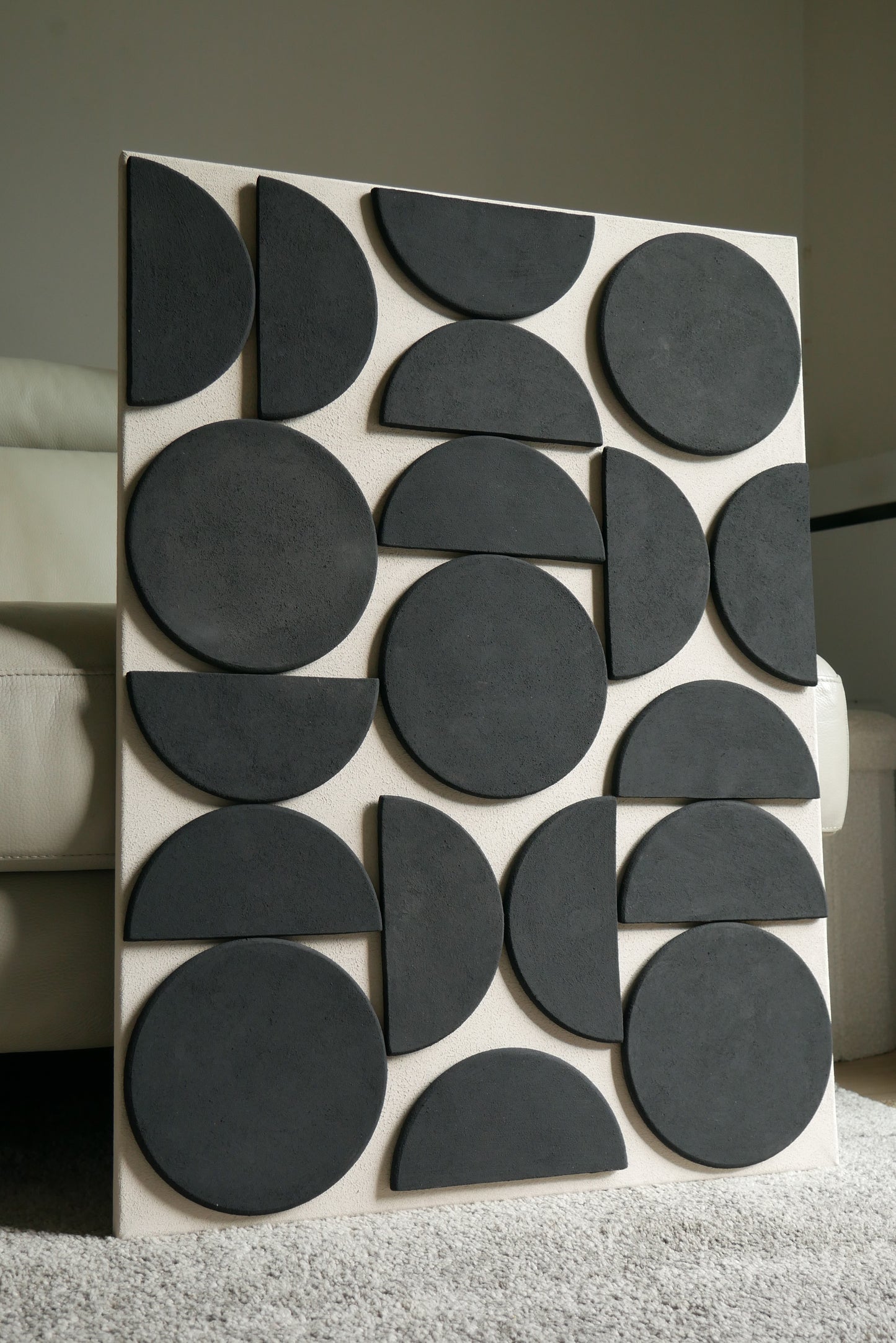 Tableau texturé en relief 3D - ECLIPSE - Décoration murale