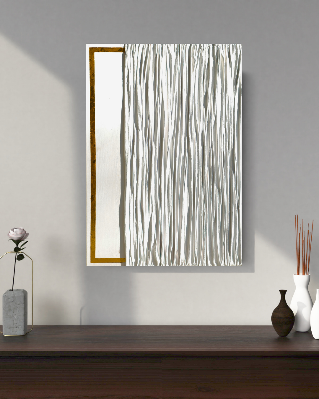 ÉLÉGANCE DRAPÉE - Collection DRAPÉS Tableaux d'art minimaliste en texture