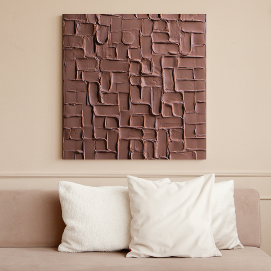 MOKA - Tableau texturé couleur Mocha mousse